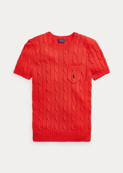 Dámské Svetr Polo Ralph Lauren Cable Short-Sleeve - 02134-FVLN